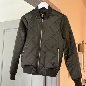 Olive Green puffer bomber jacket
